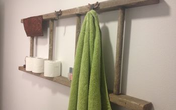 Upcycled/ Repurposed Ladder | Bathroom Shelf DIY