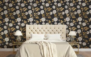 How to Stencil a Metallic Floral Feature Wall