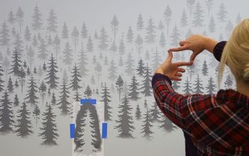 How to Stencil A Misty Mountain Wall Mural